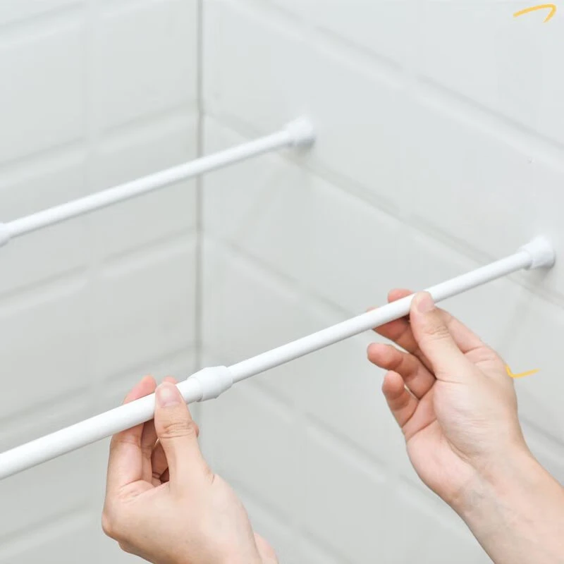 Multifunctional Spring Loaded Extendable Rod Adjustable Curtain Telescopic Pole Household Hanging Rods Bathroom Product