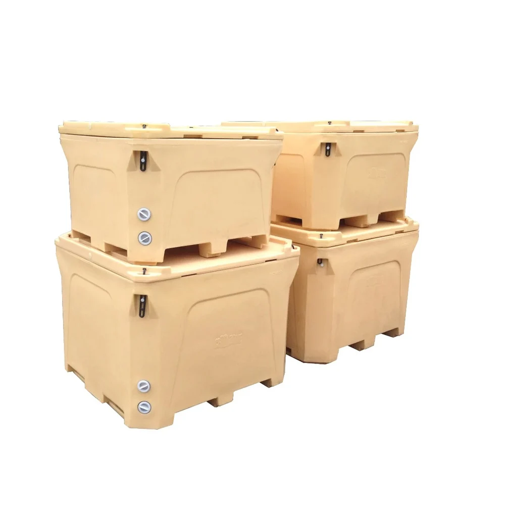 Modern Style Live Fish Storage Container Large Capacity PU Insulated Fish Transport Totes Cooler Box for Food Storage