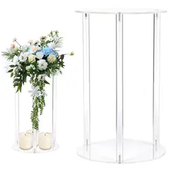 Acrylic Plant Stand Flower Stand Space Saving Home Decor Desktop Flower Display