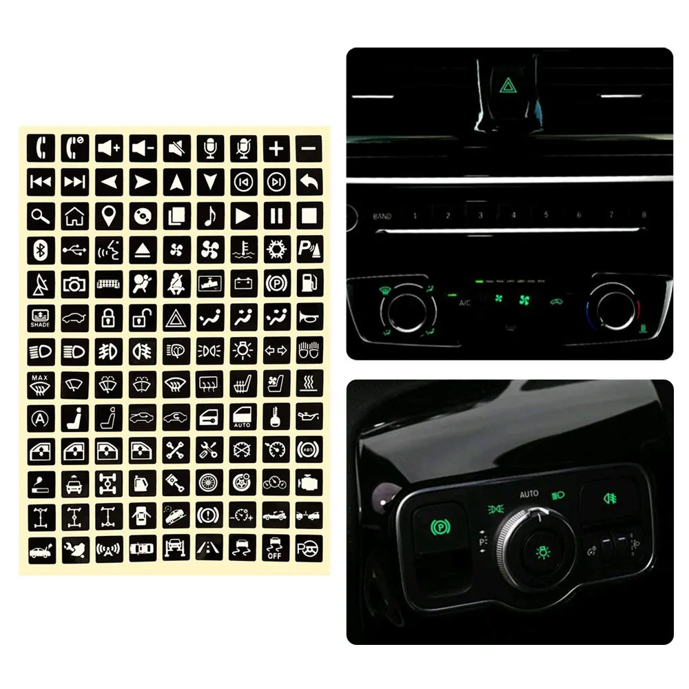 

Car Instrument Panel Button Decal Noctilucent Universal Interior Decoration Auto Rocker Switch Label Circuit Sticker Luminous