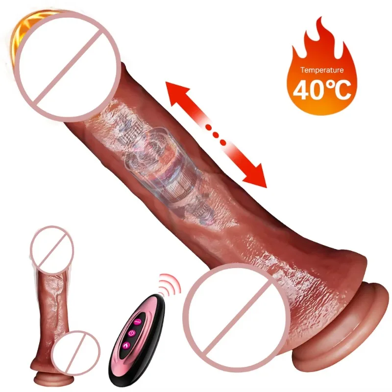 Godemiché avec télécommande sans fil, moteur puissant, forte ventouse, pénis réaliste, jouet pour adulte, pour femmes, hommes gays, Anal, Vaginal, Inser