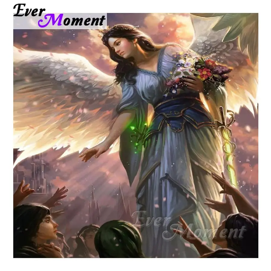 

Ever Moment 5D DIY Алмазная вышивка Ангел Фея Алмазная мозаика Полный квадратный дрель Горный хрусталь Искусство Украшение дома ASF1170