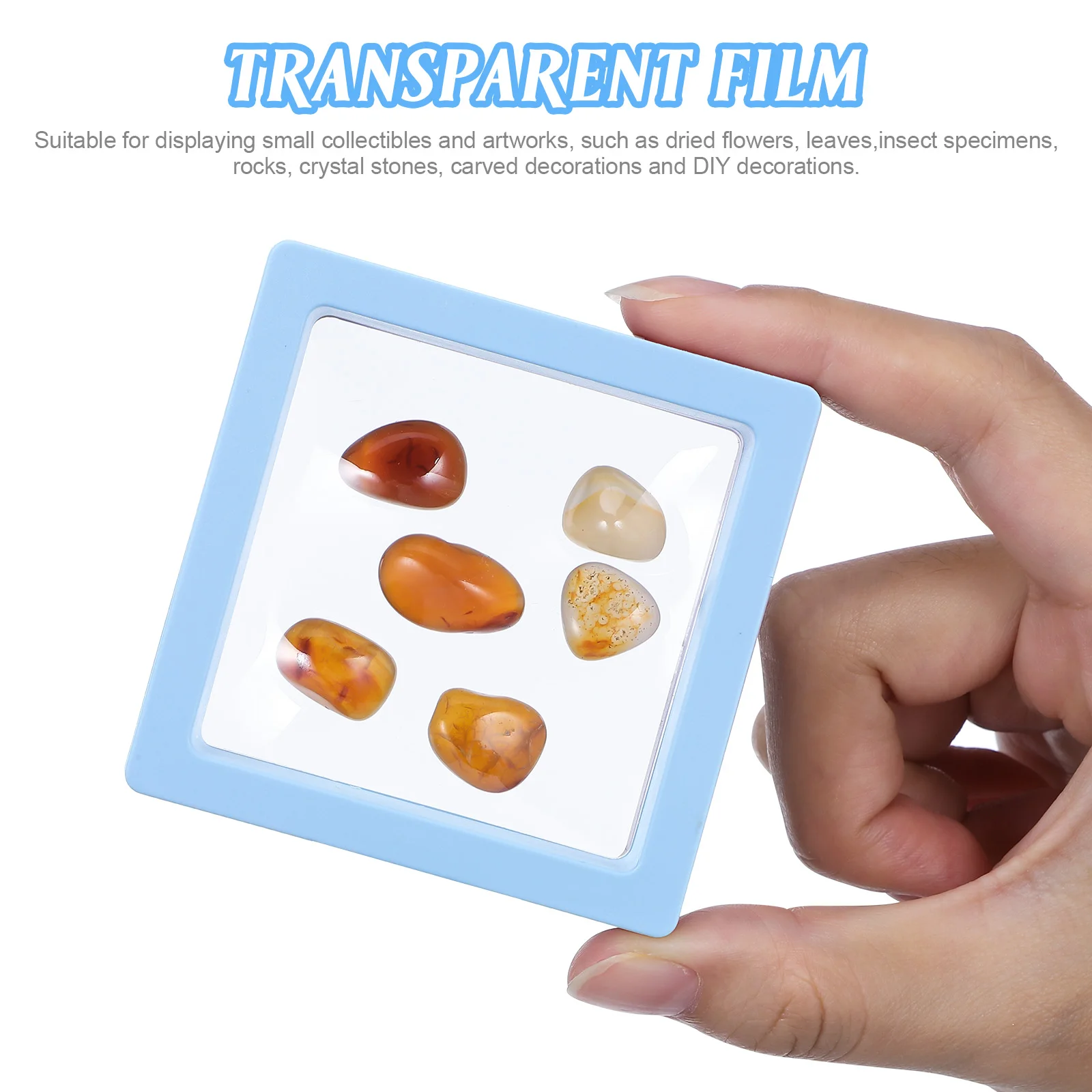 

Film Display Box Floating Frame Clear Case Jewelry Holder Transparent Stand Suspended Display Seashell Box Desktop Case High
