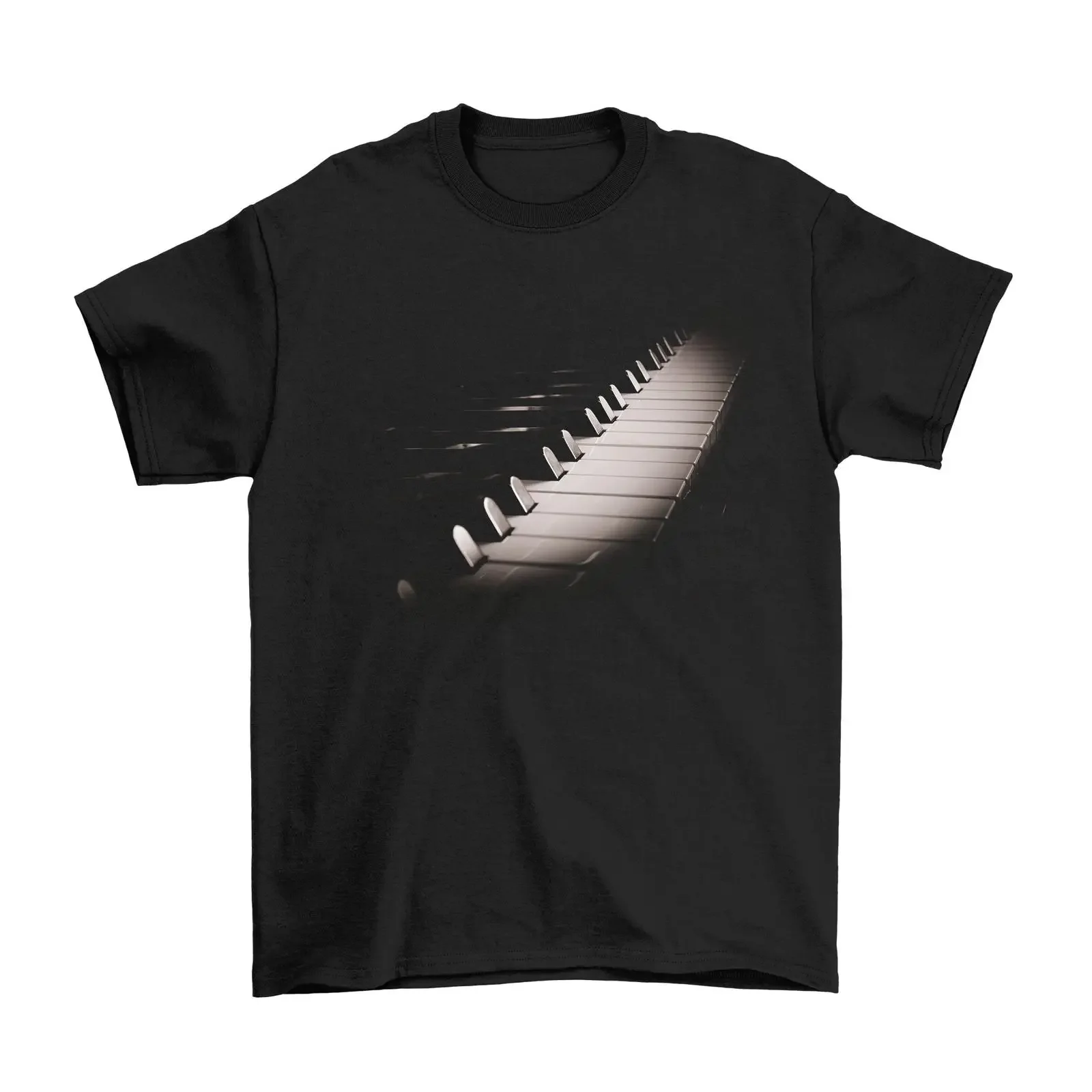 Piano Keyboard Mens T Shirt Cotton Music Instrument Musician Perfect  vintage Washed graphic streetwear homme Stretched