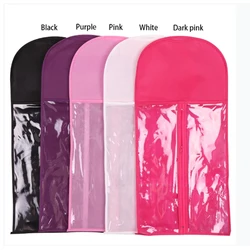 4/8 Set Long Wig Storage Bag Holder Case Hair Extensions Storage Bag With Hanger For Home Salon Organizer Pink/Black/Purple