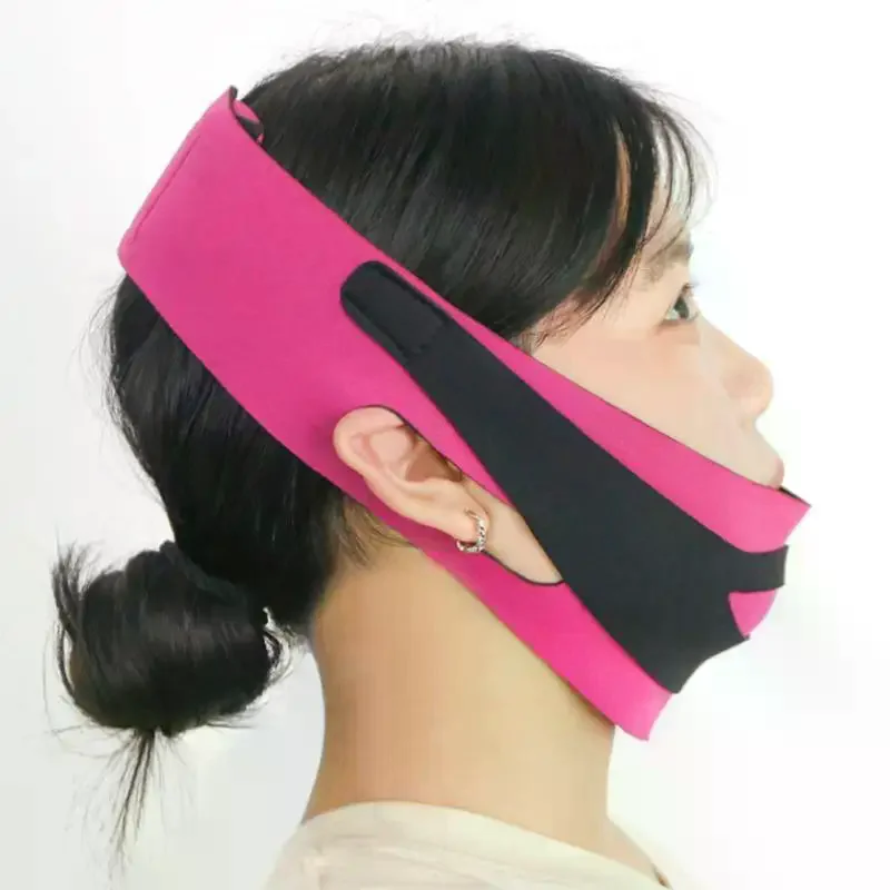 1Pcs V Line Face Shaper Elastic Face Slimming Bandage Women Chin Cheek Lift Up Belt Facial Massage Strap Face Skin Care Tools view 3