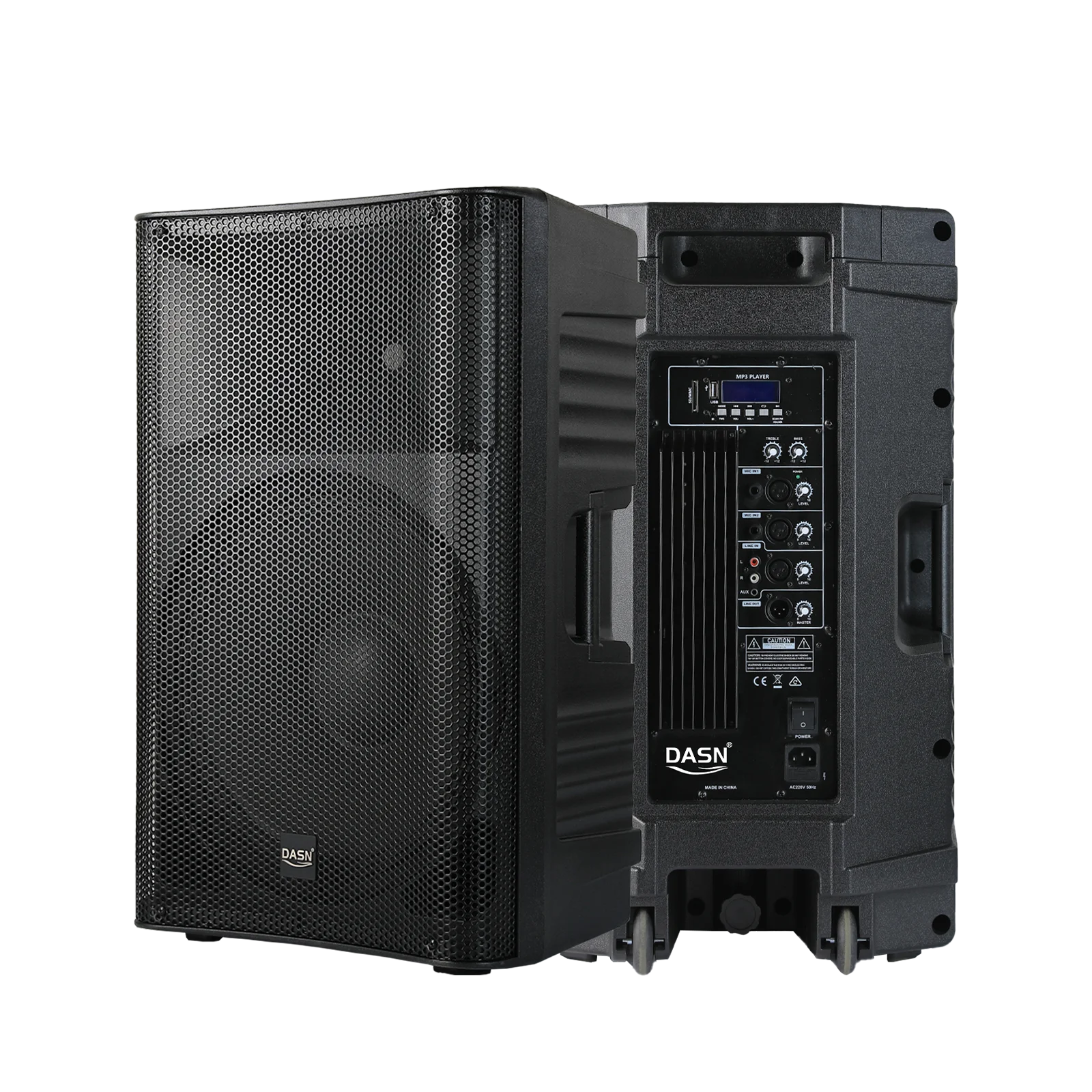 Dan SCB12AC 12-inch 720W 2-way AB Class with MP3 DJ Stage Home Theater Professional Active Plastic Full-Range Amplifier Speaker