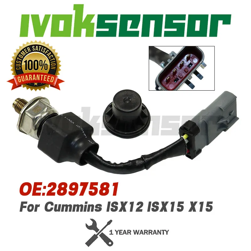 Sensor de presión de combustible 2897581 para motor Peterbilt Cummins ISX12 ISX15 X15 5PP5-7