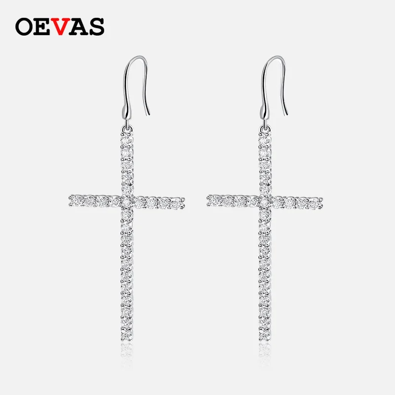 

OEVAS 0.025 Carat D Color 1.8MM Round Moissanite Stud Earrings For Women Sparkling Wedding Engagement Party Gift Fine Jewelry