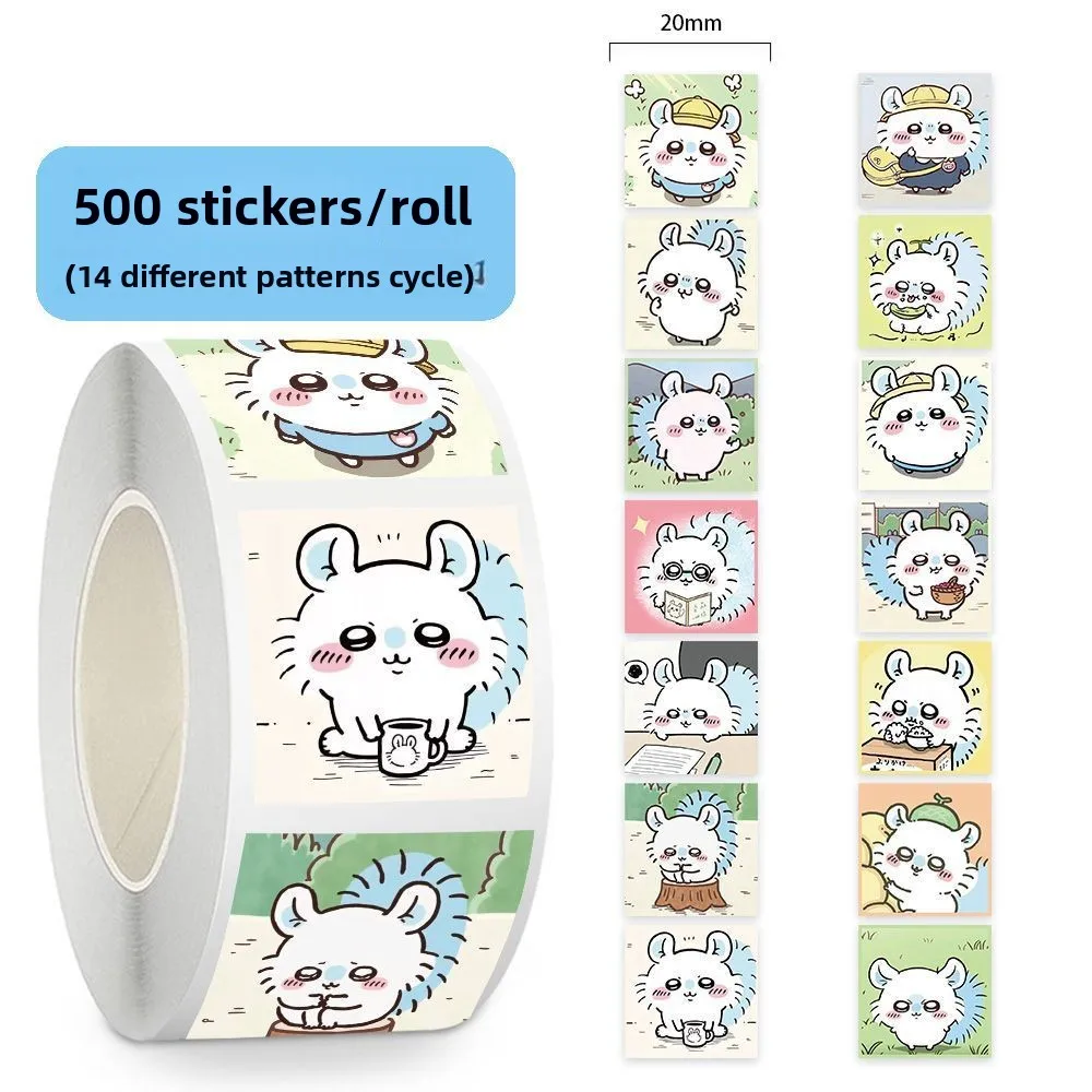 

Usagi Roll Stickers 500PCS Cute Rabbit Decals with 14 Patterns Waterproof Labels for Scrapbooking & Daily Use