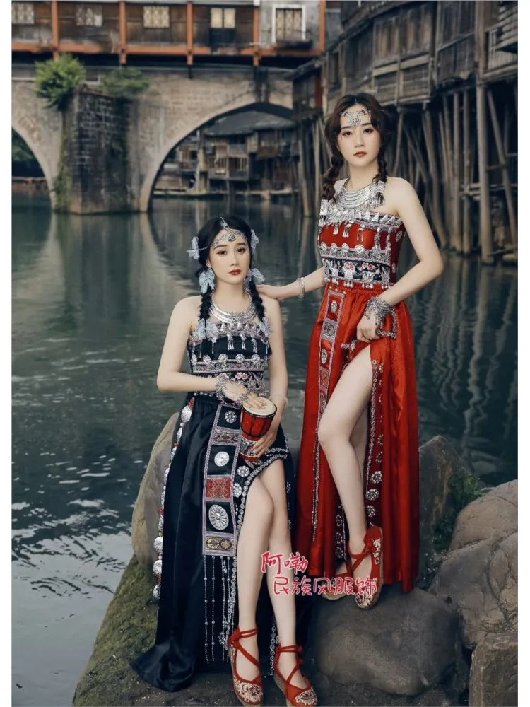 

New exotic adult dance performance costumes accessories headwear ethnic style chest wrap set clothing