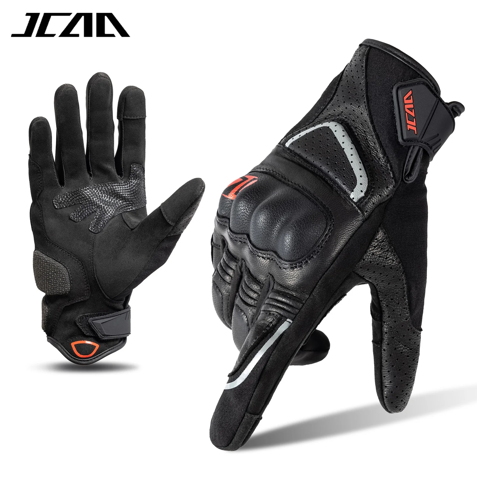 

Spring Summer Urban Vintage Goat Leather Motorcycle Gloves Touchscreen TPU Knuckle Protected Retro Riding Glove Shock Absorption