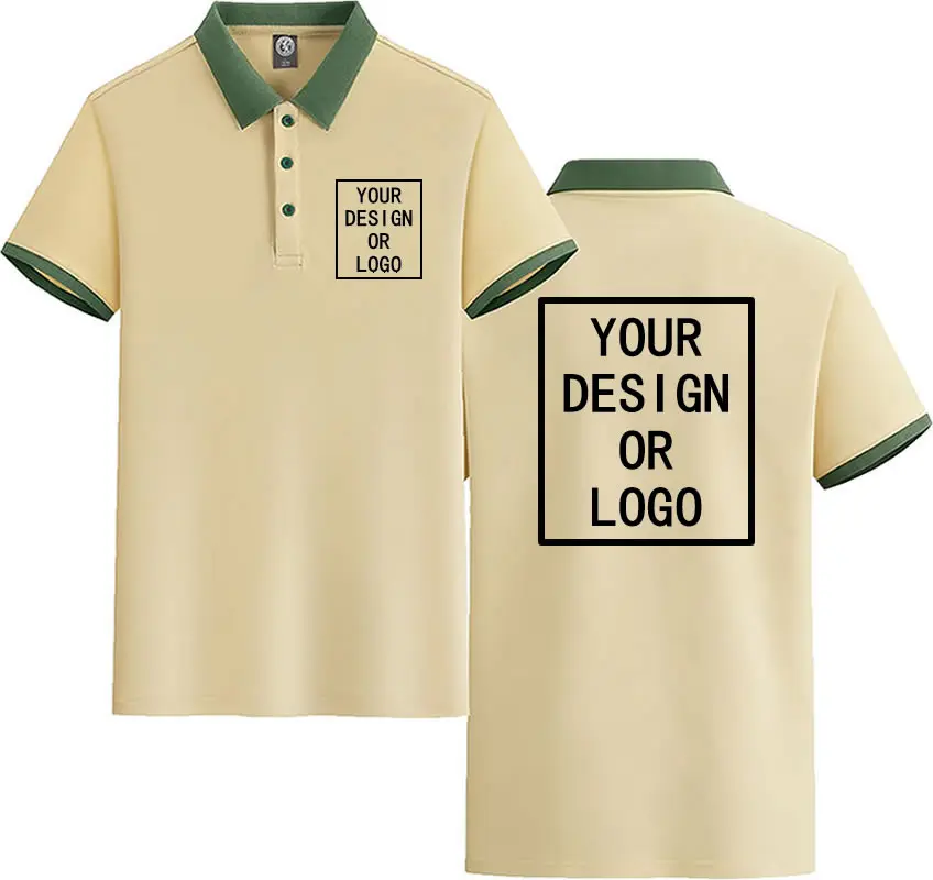 Customize Polo Shirt Personalized Your Design Here Custom Text Polo Shirts Fashion Men Women Add Your Own Design Polo Shirts P69