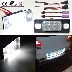 2x White 18SMD 12V LED License Plate Lights Lamp for Porsche Cayenne 955 957 for VW Golf 5 Passat B5.5 5D Touareg Tiguan