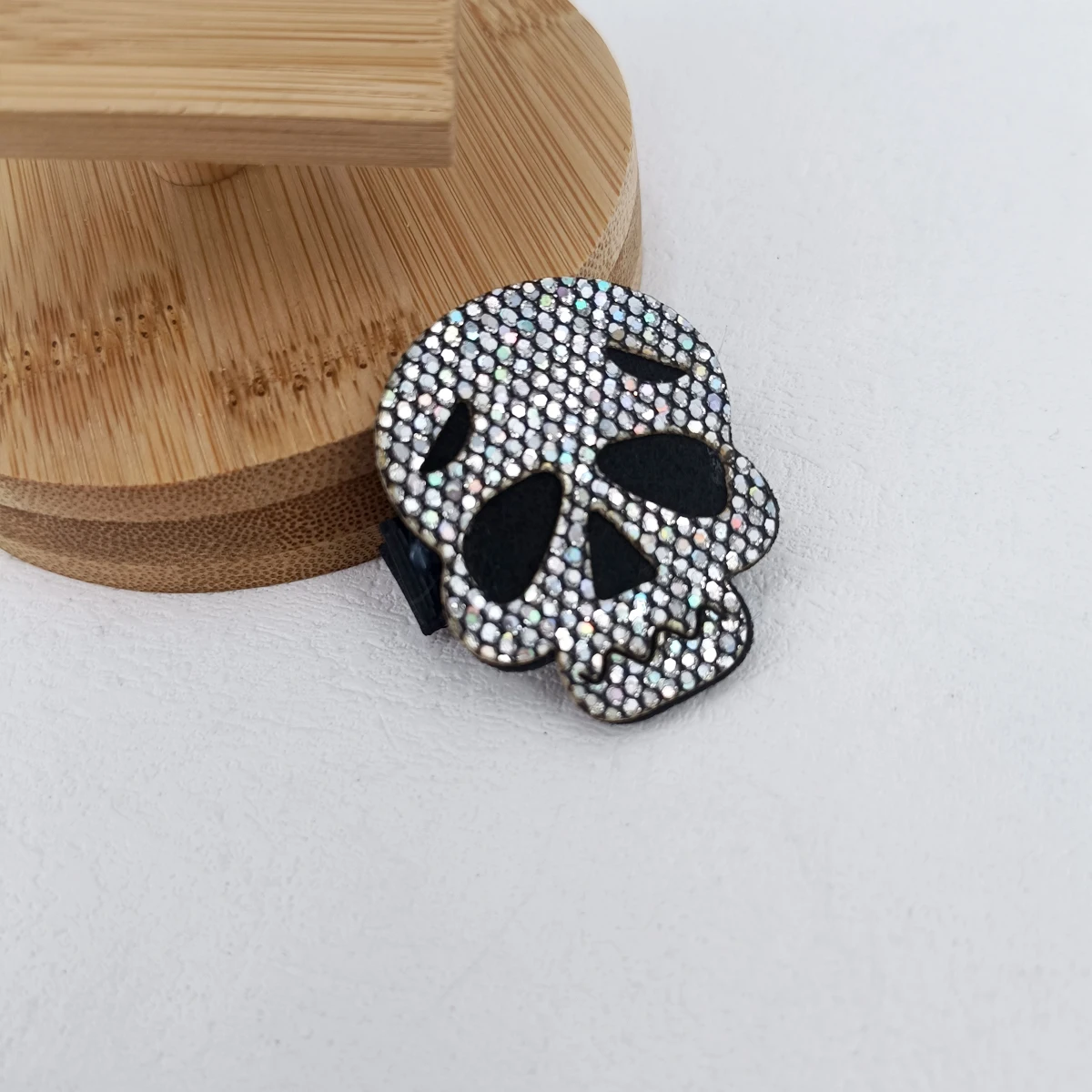 Neue Halloween Filz Stoff Bunte Glitter Cartoon Schädel Kopf Fledermaus Spinne Kürbis Haarnadeln Haar Clips Halloween Liefert Kopfbedeckungen – Detail 9