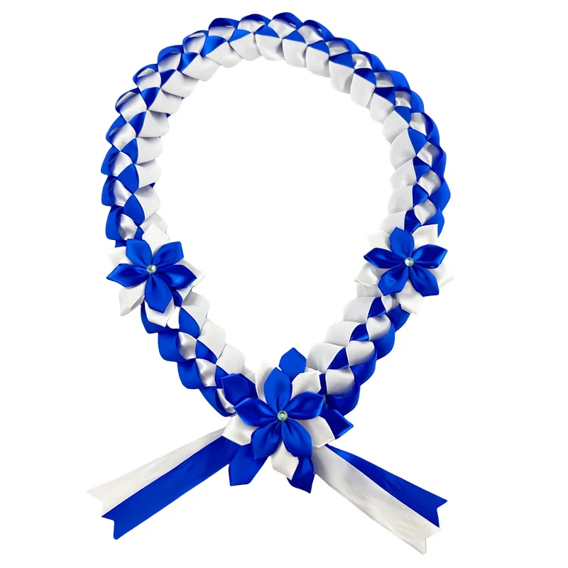 2025 graduation lei with floral decorations and customizable logo colors is perfect for graduation ceremonies and holiday party
