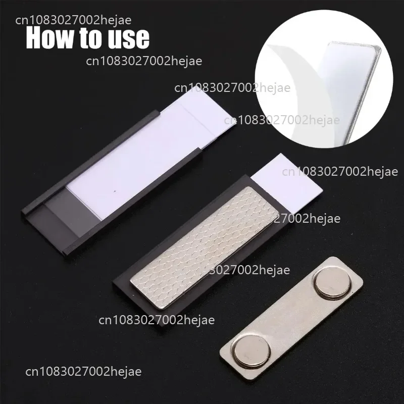 100PCS Magnetic Name Tag Holders with Extra-Strong Neodymium Magnets for Securely Attaching ID Badges Name Tags and Accessories