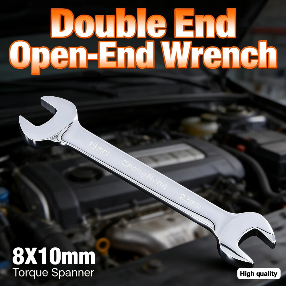 

Гаечный ключ с двумя концами 8x10 мм, хромированный, U-образный, для гаек и болтов, ручной инструмент для авторемонта