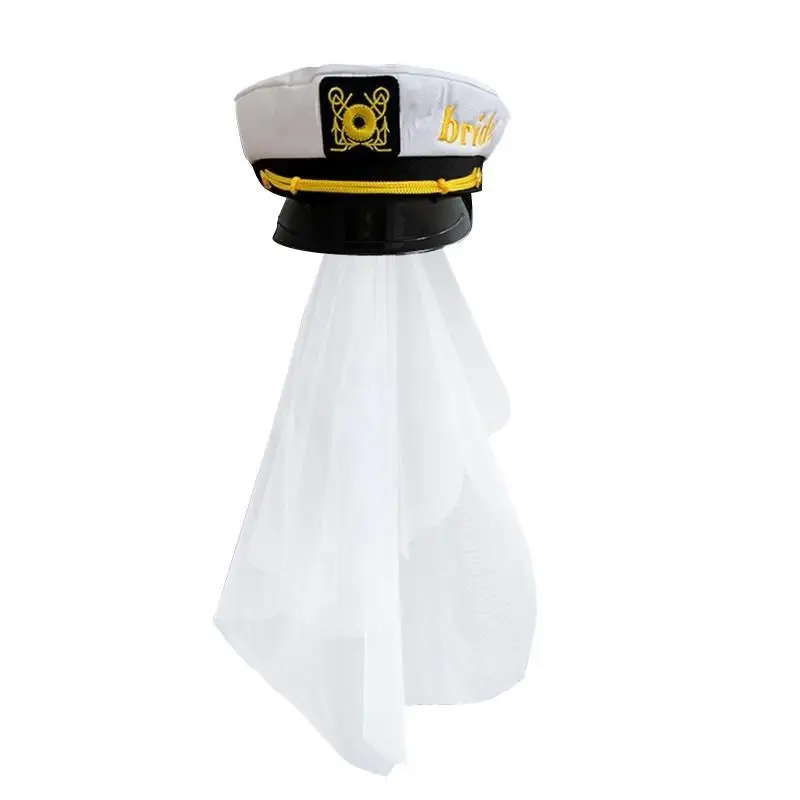 39BD Captain Costume Hat Adjustable Cap Marine for Men Women