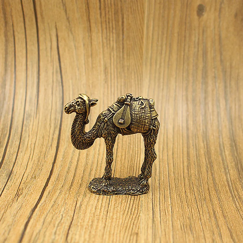 Retro Brass Desert Camel Action Figures Office Home Desk Decorative Items Board Game Pieces Finished Product Accessories Toys