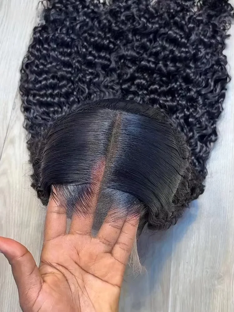 FRIZIRA Deep Wave Human Hair Wig 36 Inch 13x6 HD Lace Frontal Pre Plucked Natural Hairline Soft Breathable For Women