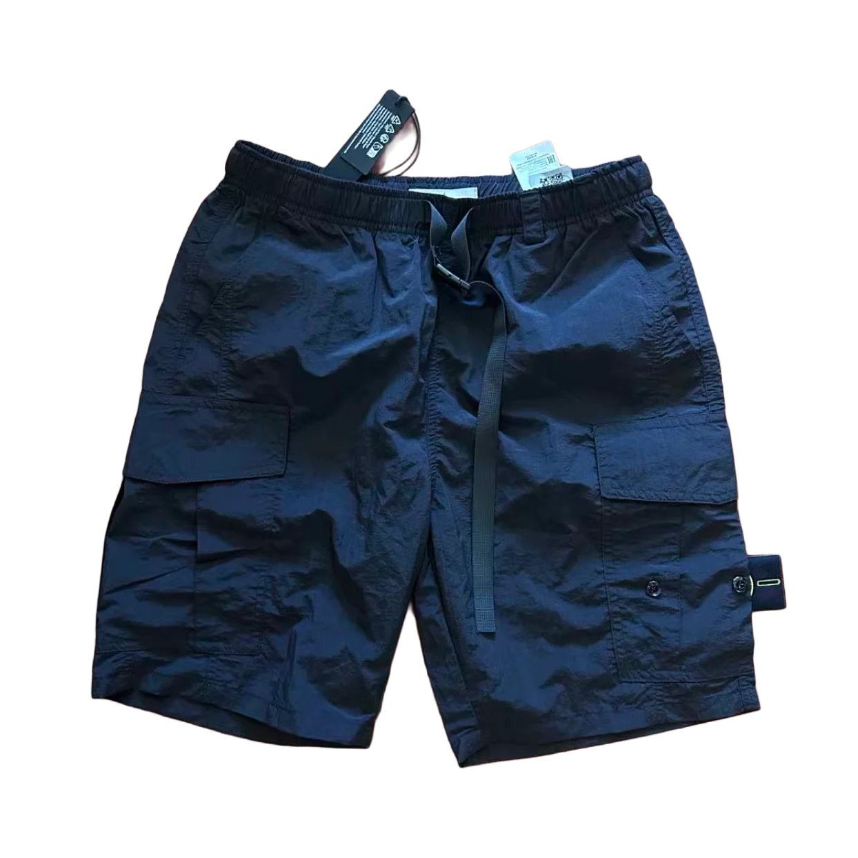 

Новые мужские шорты-брюки Compass Button Patch, летние дышащие однотонные льняные брюки, пляжные шорты, для фитнеса, уличная одежда