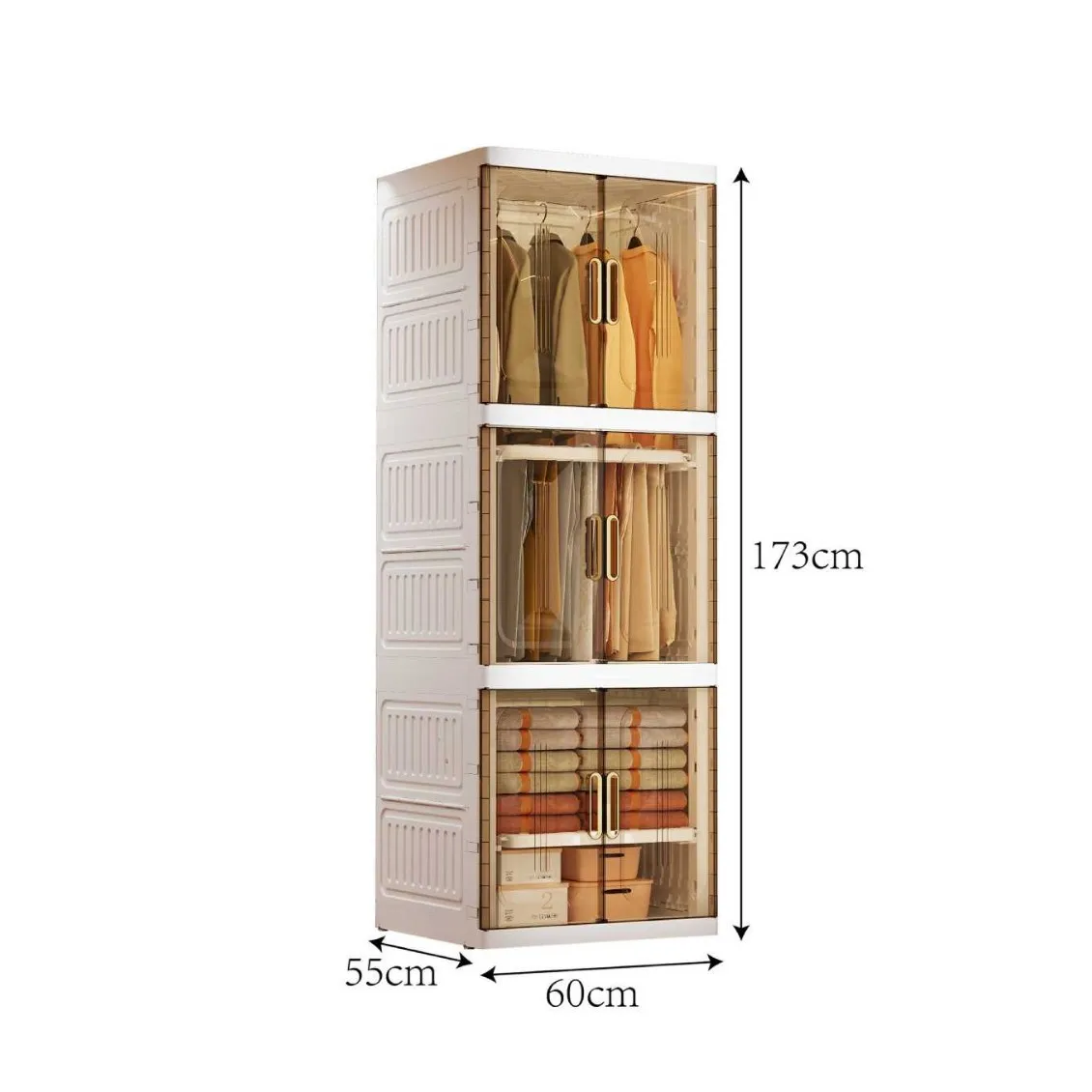 

Adult hanging large clothes folding storage cabinet, multi layer storage locker against the wall