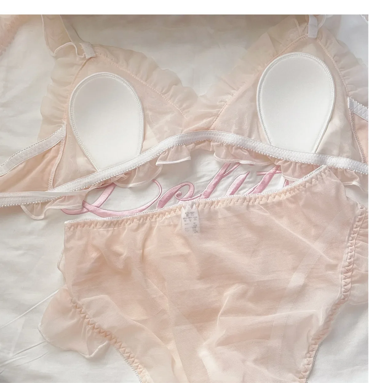 cute lace Lolita girls thin cute lace small bra women triangle cup bra sexy - Image 6