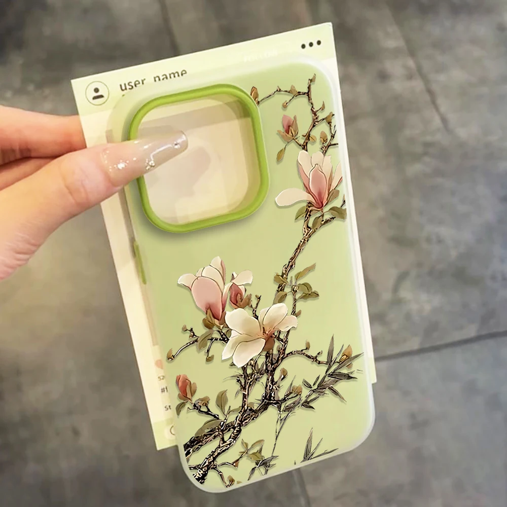 Magnolienblumen Handyhülle für Xiaomi Redmi Note 14 Pro 4G Hüllen Redmi Note 13 12 Pro 15C 14C 13C 11 10 Pro 5G Sturzsichere Hülle – Detail 5