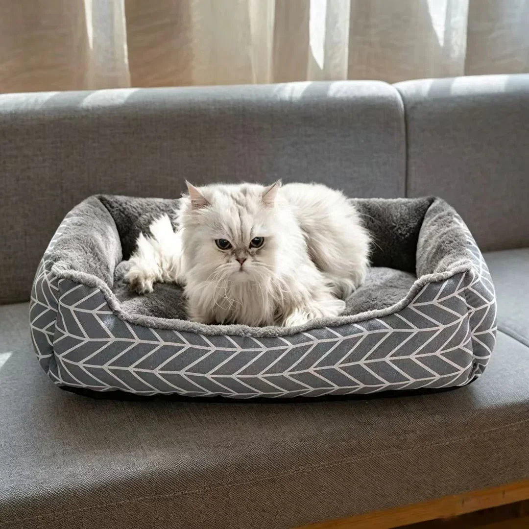 Sofá de felpa para perros pequeños medianos grandes y gatos con nido - imagen 3