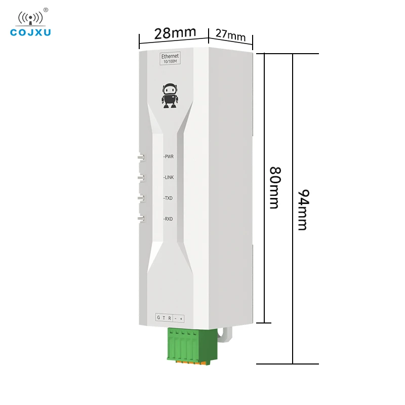 RS232 To Ethernet Serial Port Server Modbus Gateway COJXU NE2-D12P Power Signal Isolation TCP/UDP MQTT HTTP DNS DIN Rail