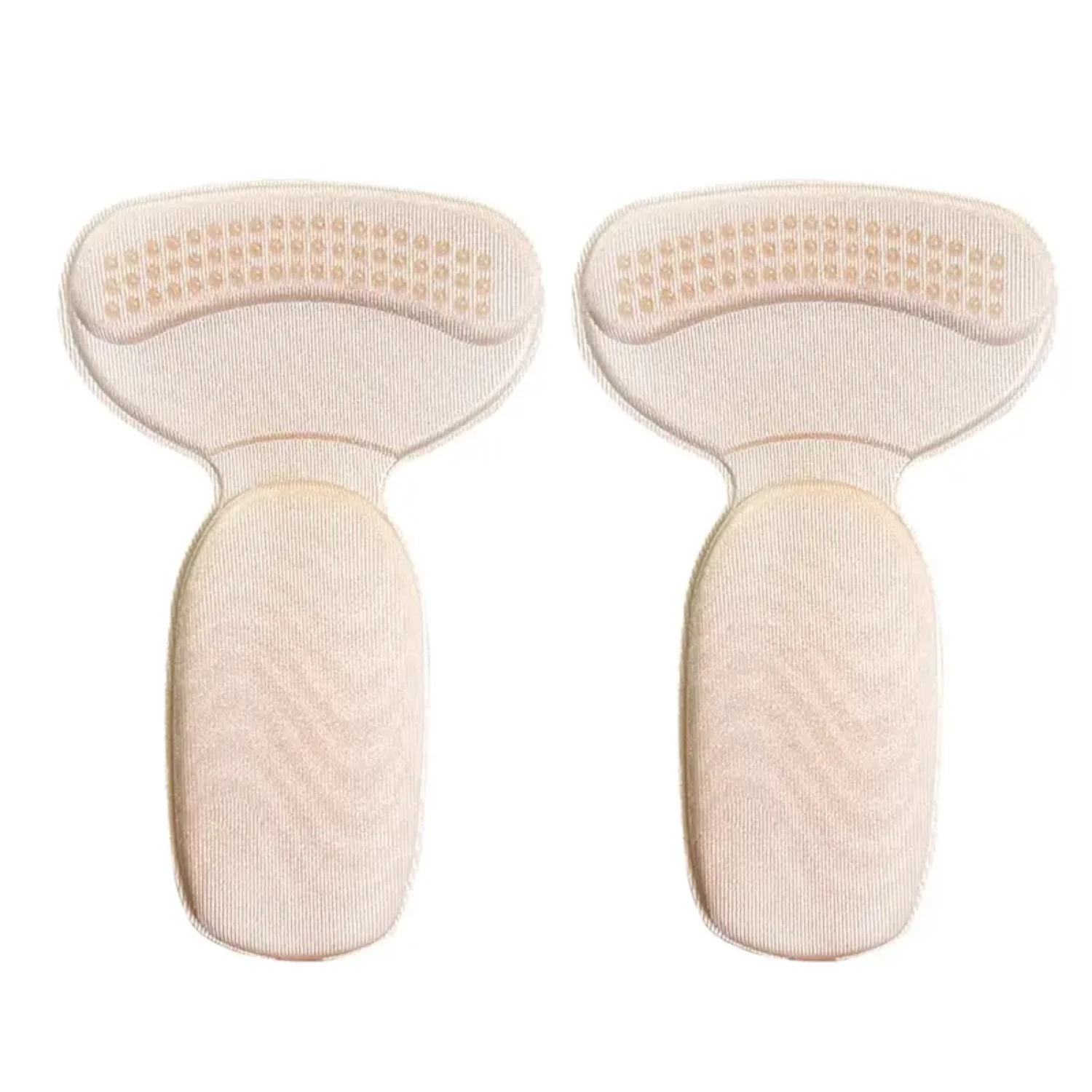 Comfortable T-shaped 2 In 1 Self-adhesive Reusable Heels Cushioning Pads for Heel Grips and Protection