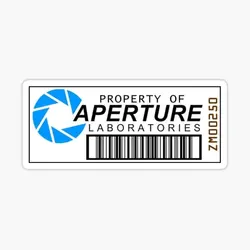 Portal Property Of Aperture Laboratorie  5PCS Stickers for Anime Kid Laptop Room Stickers Car Decorations Luggage Wall Bumper