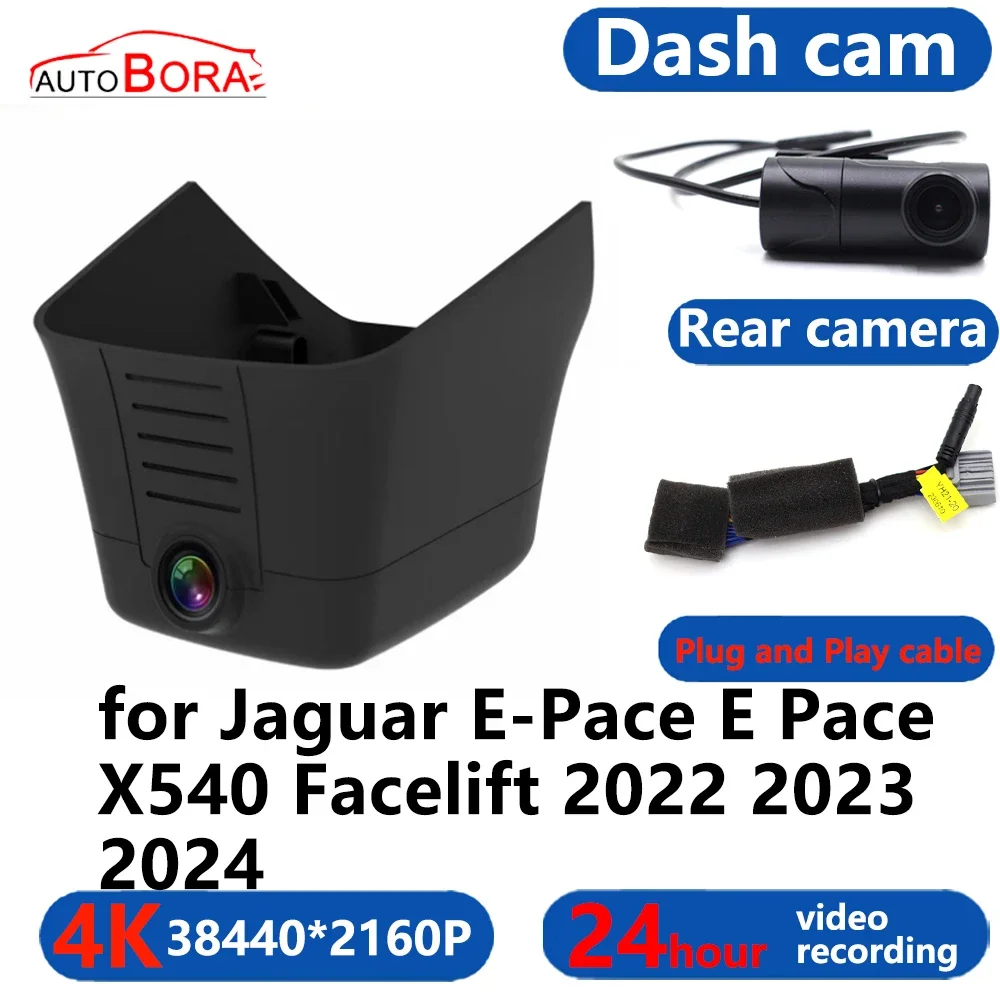 

AutoBora 4K Wifi 3840*2160 Car DVR Dash Cam Camera 24H Video Monitor for Jaguar E-Pace E Pace X540 Facelift 2022 2023 2024