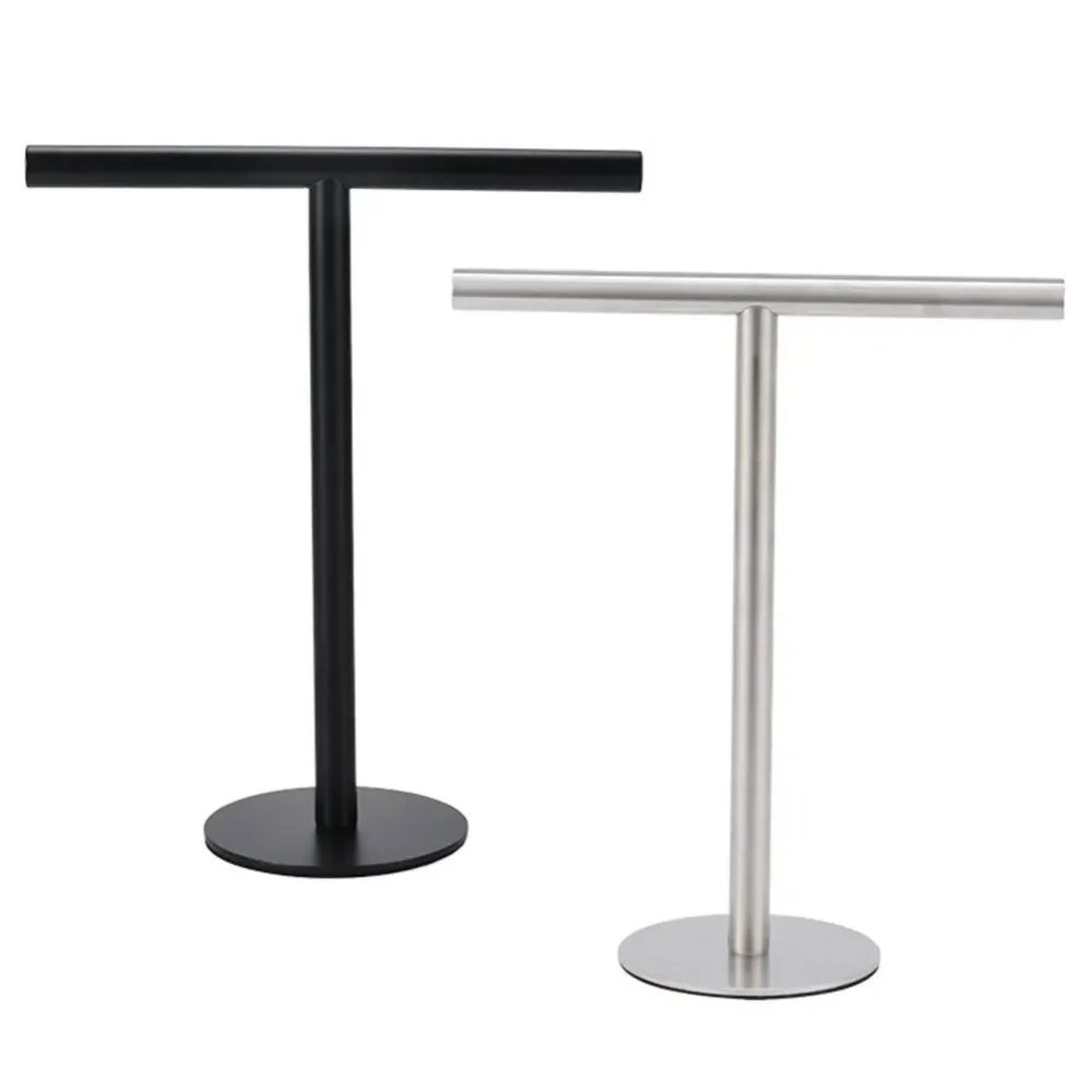 

New Stainless Steel Towel Rack Rustproof Modern Style T-Shape Holder Multi-Purpose Movable Counter Organizer Kitchen