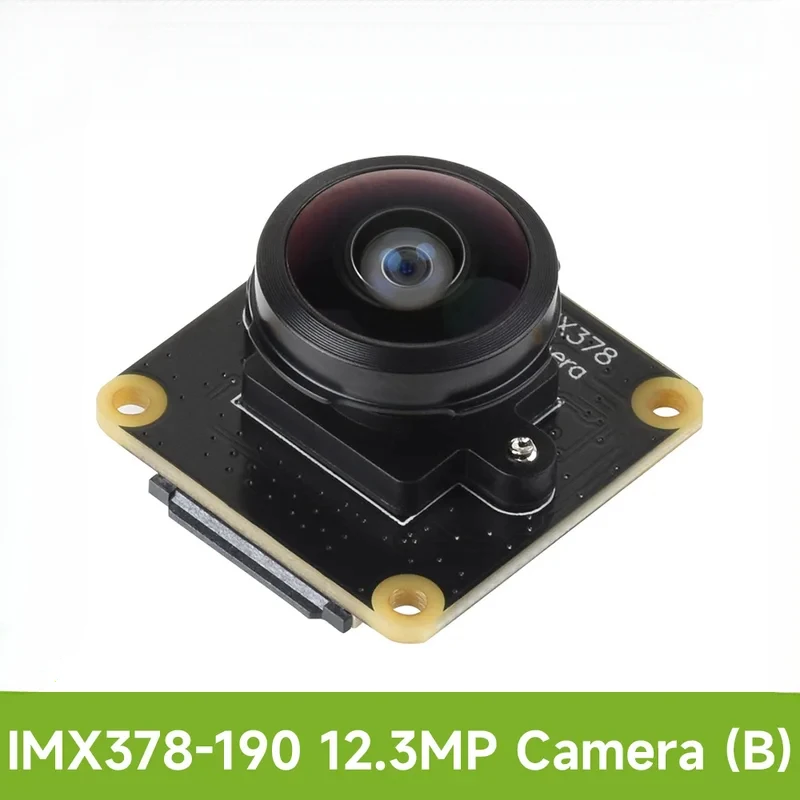 IMX378-190 12.3MP Fisheye Lens Camera Type B, 190° FOV, Rolling Shutter, Compatible With Raspberry Pi Series Boards