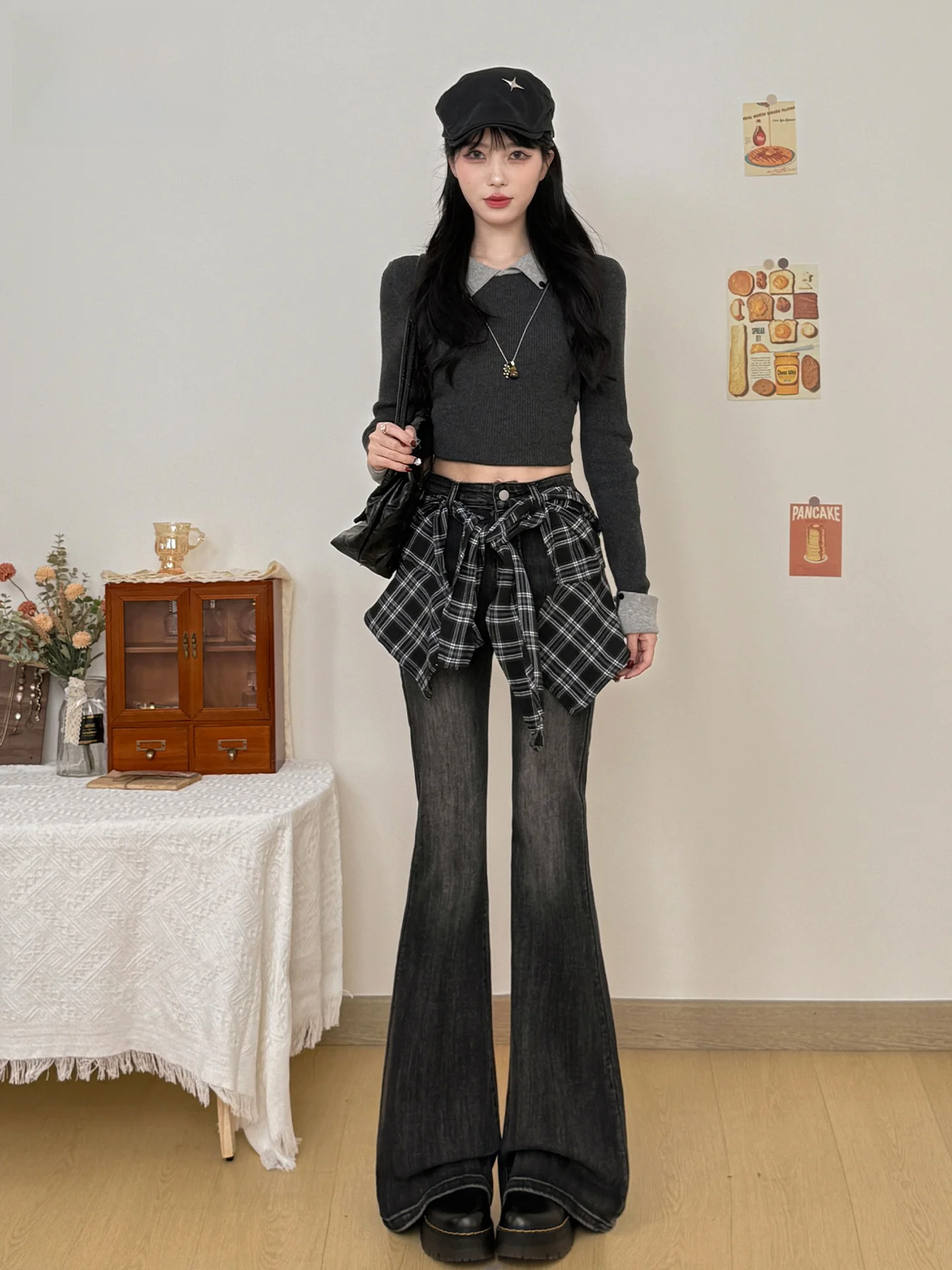

Cool American Retro Blue Jeans Women's Loose Slimming Street Knife Pants High Waist Casual Spring Summer Trendy Jeans