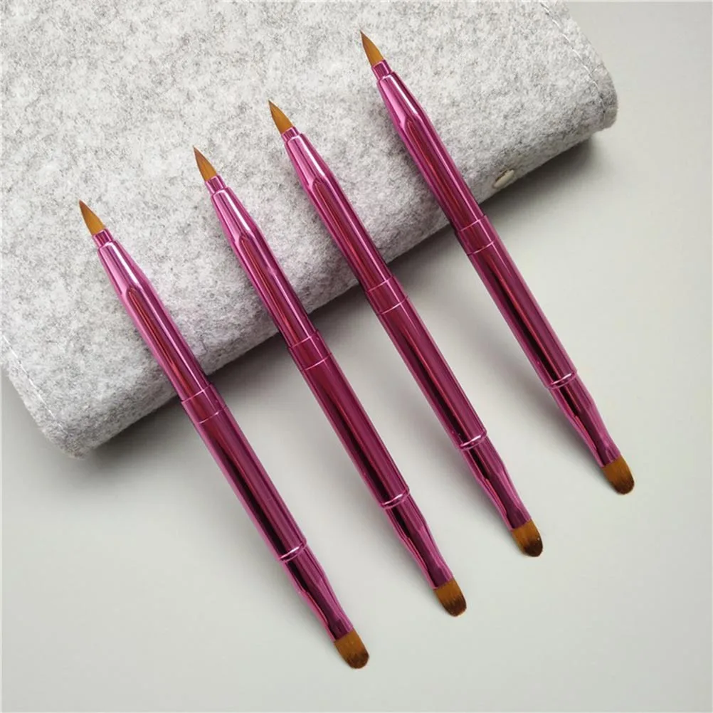 3pcs Lip Brush Double Ended Intrekbare Make-Up Tool Voor Lipgloss Foundation Concealer Oogschaduw Draagbare Flexibele Applicator