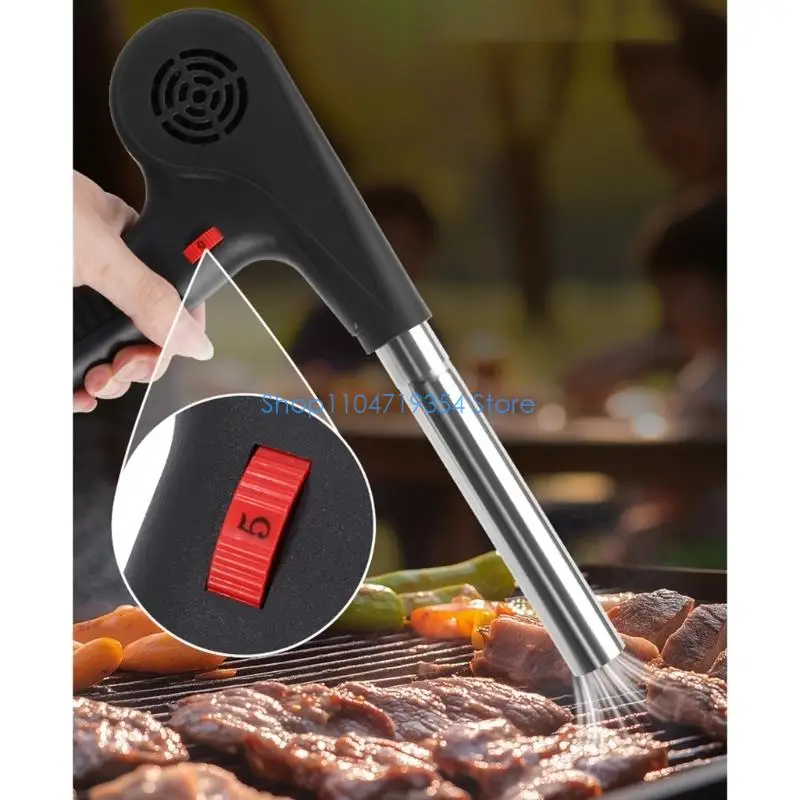0XLD Small 5V Electric BBQ Blower Fan with Variable Speed Controllers Barbecue Cooking Fan Air Blower for Camping