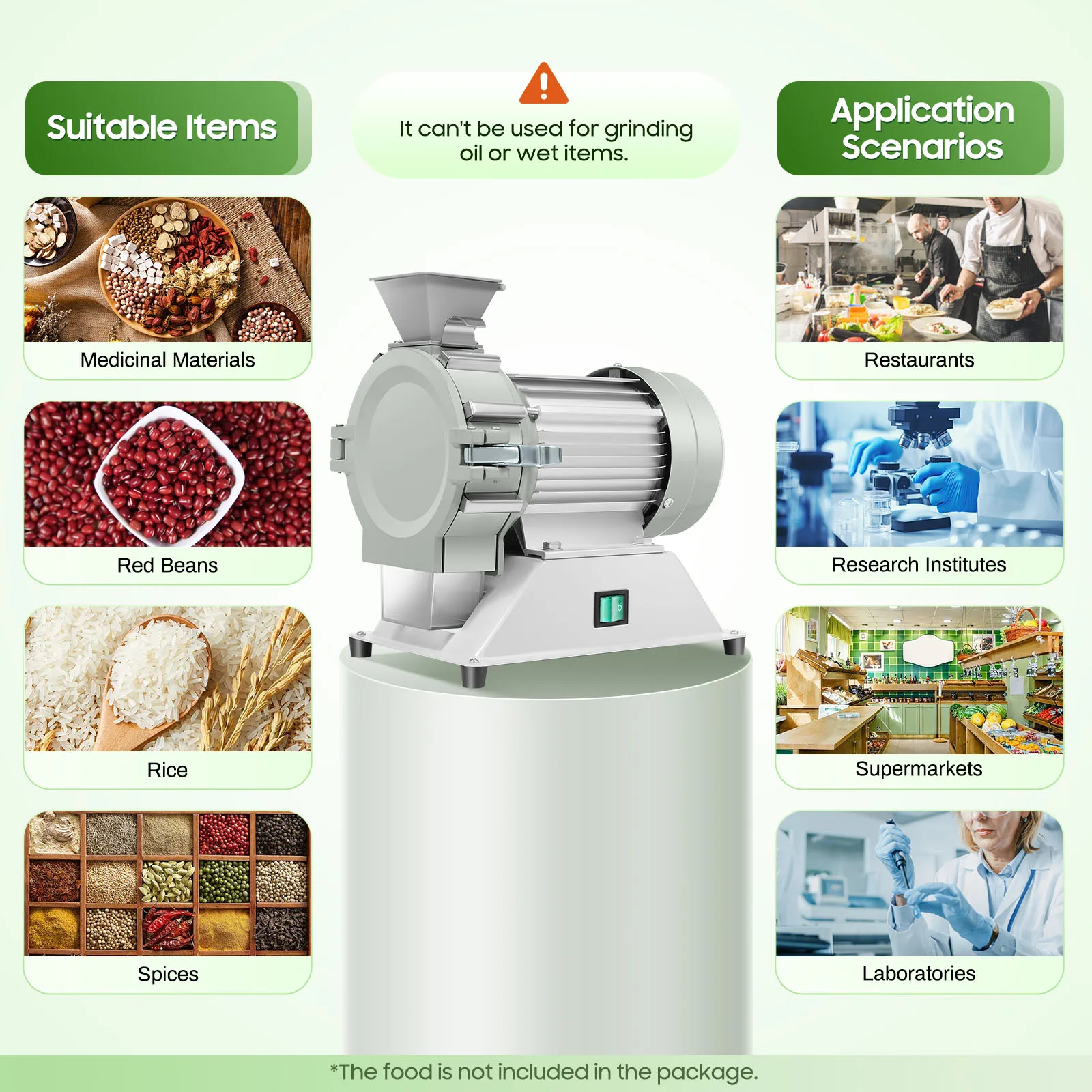 ﻿ FZ102 مطحنة جديدة 250 واط 110 فولت ماكينة طحن النباتات الصغيرة أداة المختبر مطحنة الحبوب العشبية الطاحن التربة 1400R/دقيقة