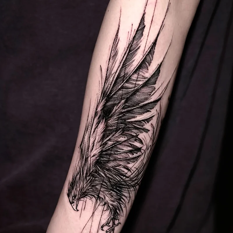 

6 large herbal tattoo stickers, waterproof and wear-resistant, with realistic effects, for temporary tattooing