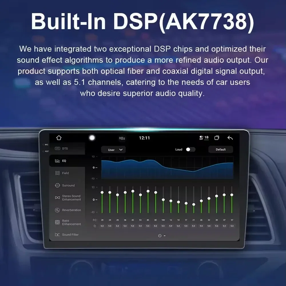 FYT 7870 12+256GB 2K QLED Screen Android 13 DSP WIFI 4G Car Multimedia System 9 10 Inch 2DIN Universal Car Radio GPS RGB