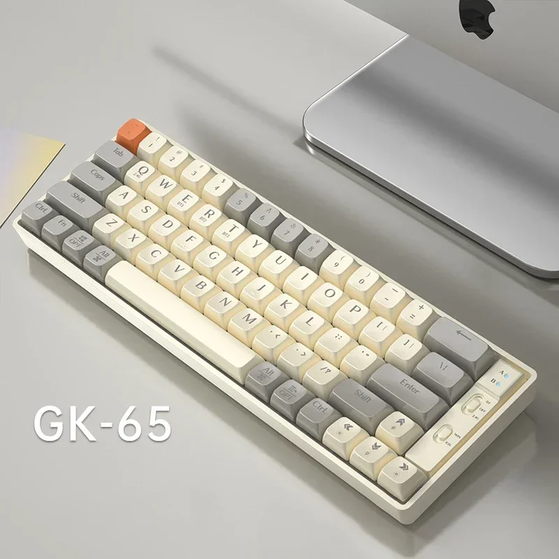 Langtu GK65 Mech คีย์บอร์ด Hot-swappable Multi-สีไร้สายบลูทูธ Triple-Mode GAMING ปุ่มกด PC Office ที่กําหนดเอง