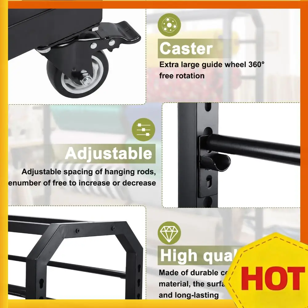 

Стойка для хранения рулонов винила на 16/18 штангах с регулируемыми подвесными штангами и колесами для автомобильной пленки, ПВХ-покрытий и скатертей