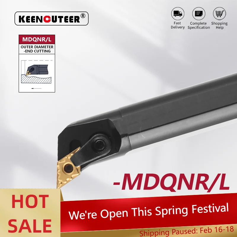 

S20R-MDQNR S25S-MDQNR S32T-MDQNR Внутренний токарный инструмент -MDQNR/L11/15 Токарный станок Токарный держатель Режущий инструмент с ЧПУ Режущий брус