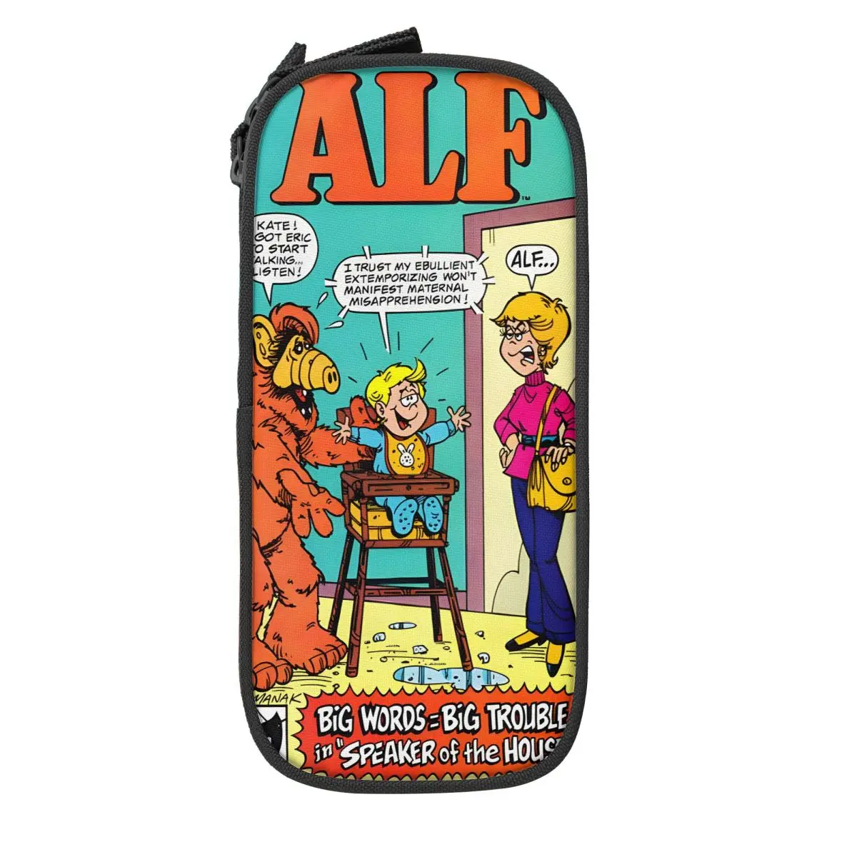 Custom Alien Life Form ALF Kawaii Pencil Cases Girls Boys Large Capacity Pencil Pouch Students Stationery