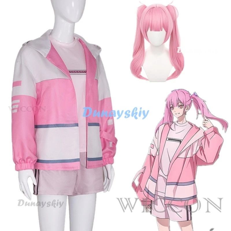 

Li Tianchen Tianxi Cosplay Anime Arrogant Girl Link Click Costume Pink Uniform Wig Party Activity Role Play Outfit for Women