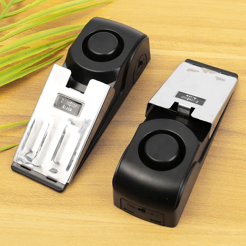 Door Stop Alarm Sturdy Stainless Steel Security Device 120dB Alert Door Protector Adjustable Sensitivity Home Travel Alarm Tool