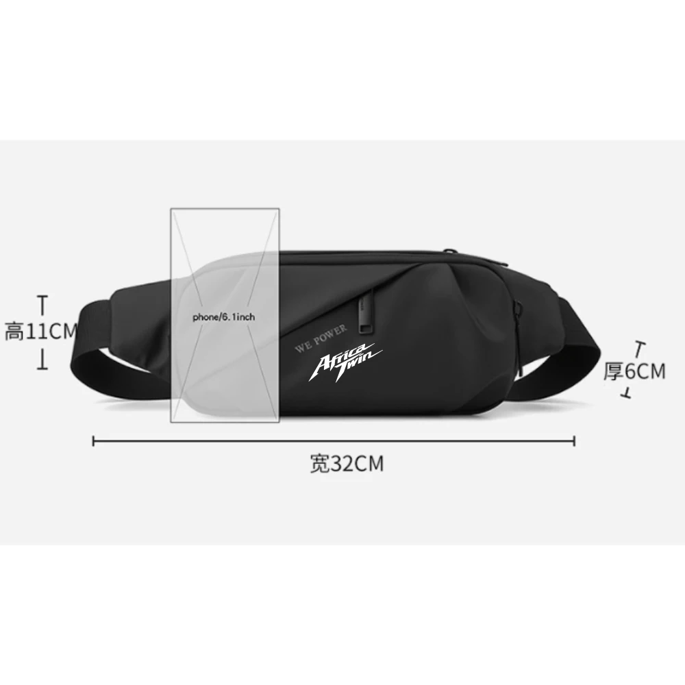 For HONDA Africa Twin 750/1100 & CRF1100L – Motorcycle Crossbody Bag, Adjustable Multi-Functional Waist/Chest/Sling Pack