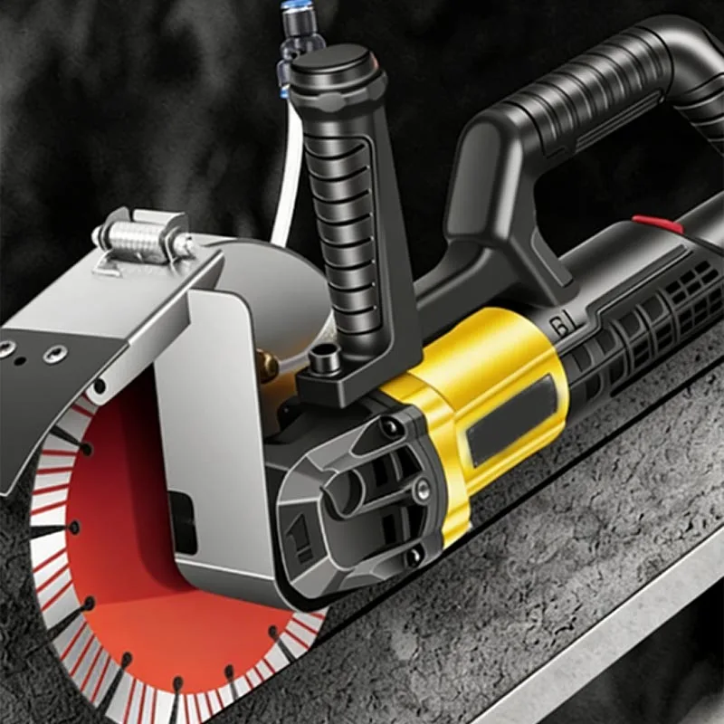 220V Professional Brushless Wall Groover & Cutter 5600W Dust-Free Water Cooling Grooving Machine for Concrete/Brick/Marble​